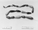 String of carnelian, beryl and steatite drop beads, Carnelian, beryl, steatite