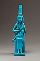 Statuette of Isis nursing Horus, Faience