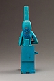 Statuette of Isis nursing Horus, Faience