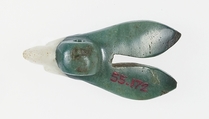 Mosquito Deity amulet, Green-and-White banded jasper