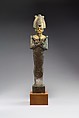 Statuette of Osiris with the epithets Neb Ankh and Khentyimentiu, donated by Padihorpare, Cupreous metal, gold leaf