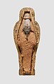 Falcon-headed coffin and grain mummy with Osiris mask, coffin: wood, paint; mummy: linen bandages; mask: wax