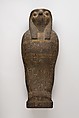 Coffin and corn mummy with Osiris mask, coffin: wood, paint 
mummy: grain, sand, clay and/or soil, resin, linen bandages 
mask: wax