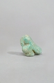 Figurine of a crouching falcon, Faience