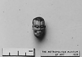 Head Amulet, Blue faience
