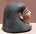 Lid from a Canopic Jar, Wood, paint