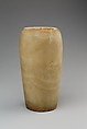 Canopic jar, uninscribed, Travertine (Egyptian alabaster)