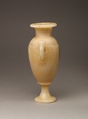 Footed Amphora Inscribed for Amenhotep II, Travertine (Egyptian alabaster)
