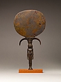 Mirror with a Handle in the Shape of a Young Woman, Bronze or copper alloy