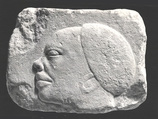 Relief with a head of a Nubian, Stone