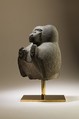 Statuette depicting a worshipping baboon, Meta-siltstone