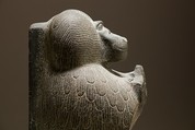 Statuette depicting a worshipping baboon, Meta-siltstone