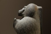 Statuette depicting a worshipping baboon, Meta-siltstone