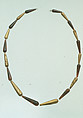 Nineteen Drop Beads here Strung as a Necklace, Gold, sard