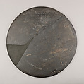 Dish with an inscription recording a ritual event, Greywacke