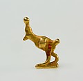 Quail chick amulet, Gold
