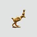 Quail chick amulet, Gold