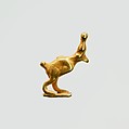 Quail chick amulet, Gold