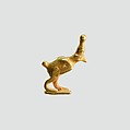 Quail chick amulet, Gold