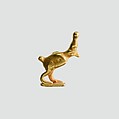 Quail chick amulet, Gold