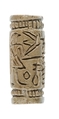 Cylinder seal with falcon headed figure, Steatite (glazed)