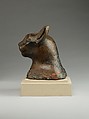 Head of a cat, Cupreous metal
