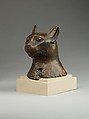 Head of a cat, Cupreous metal