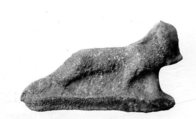 Jackal amulet, Faience