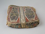 Footboard from a cartonnage case, Linen, paste, paint