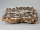 Footboard from a cartonnage case, Linen, paste, paint