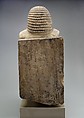 Seated Statue of the Nomarch Idu II of Dendera, Limestone, traces of pigment