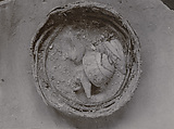 Feeding Cup, Blue faience, paint