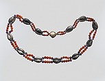 Girdle with Cowrie Shells, Electrum over plaster, carnelian, amethyst