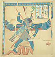 Seth Slaying a Serpent, Temple of Amun at Hibis, Charles K. Wilkinson, Tempera on paper