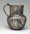 Decorated Jug with Feline-Head Handle naming Atumemtaneb, Silver