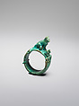 Ring with Cat and Kittens, Faience