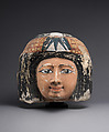 Head of a Woman, Limestone, paint
