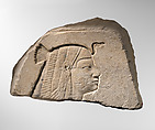 Head of a Queen or Goddess, Limestone, paint