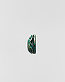 Scarab with  Baboons of Thoth Adoring Amun, Glazed steatite