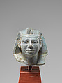 Head of a Kushite King, Egyptian blue