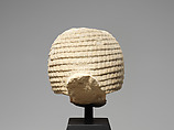 Male Head with a Short Wig, Possibly Pehenptah, Limestone, paint