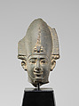Head from a figure of Osiris, Graywacke (?)