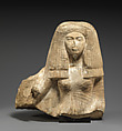 Unknown Woman from a Pair Statue, Limestone, paint