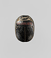 Scarab with Representation of Baal, Black steatite