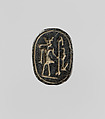 Scarab with Representation of Baal, Black steatite