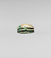 Scarab with Figure of Winged Seth-Baal, Green glazed steatite