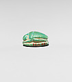 Scarab with Figure of Seth-Baal on a Lion, Faience