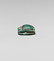 Scarab with the Representation of a Fish, Green glazed faience