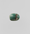 Scarab with the Representation of a Fish, Green glazed faience