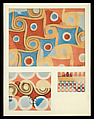 Ceiling Patterns from the Palace of Amenhotep III, Malqata, William J. Palmer-Jones, Tempera on paper